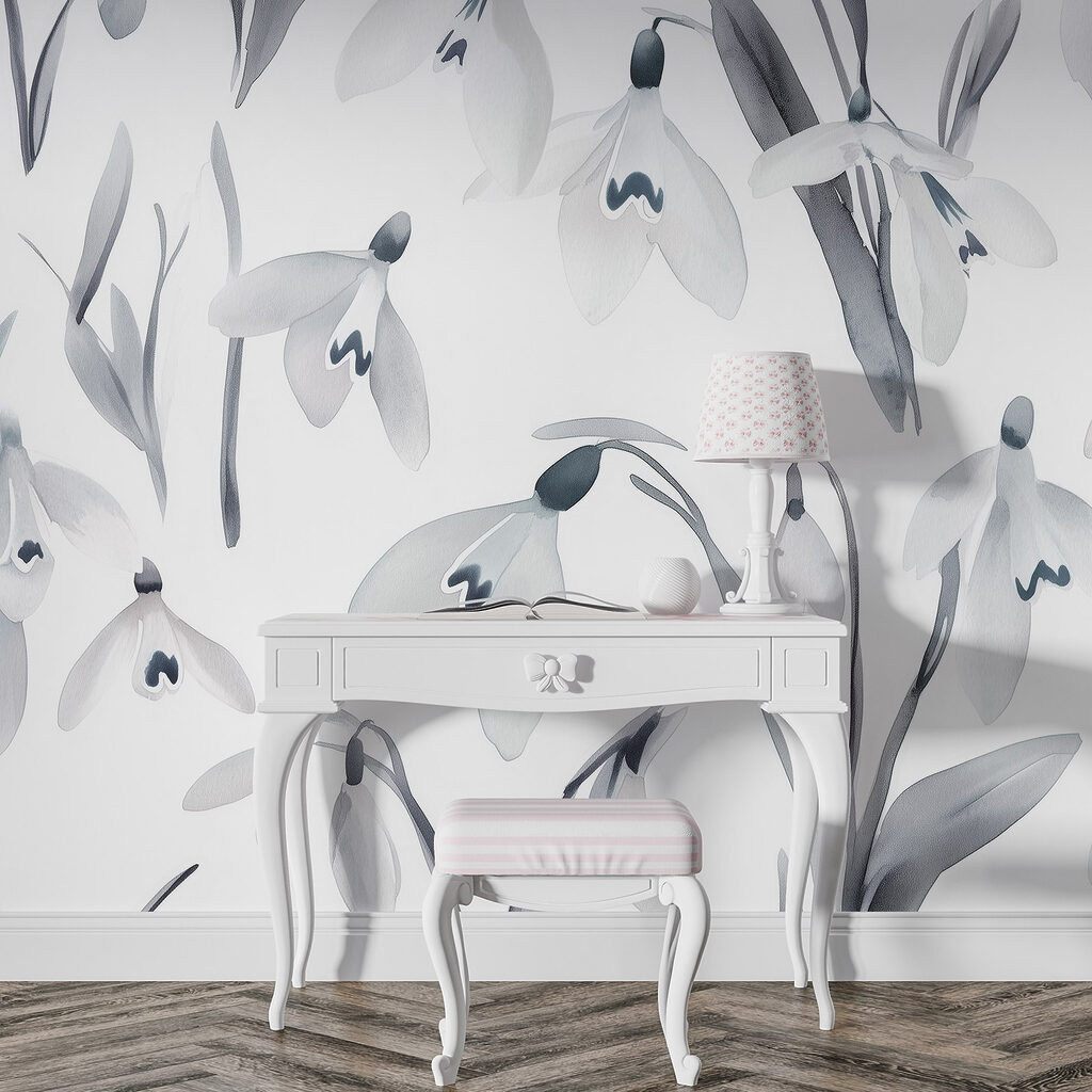 White flowers with gray leaves