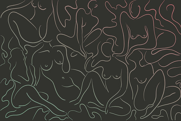 Group of women's body