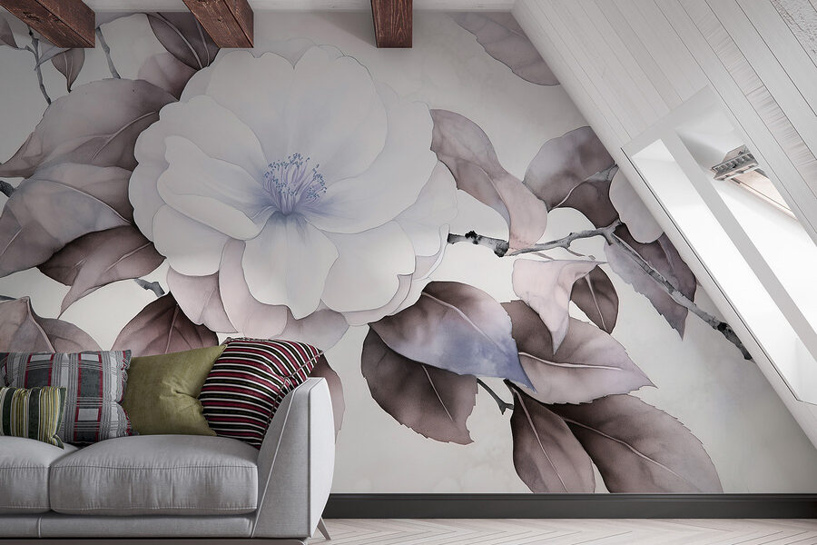 Schilderij van een bloem