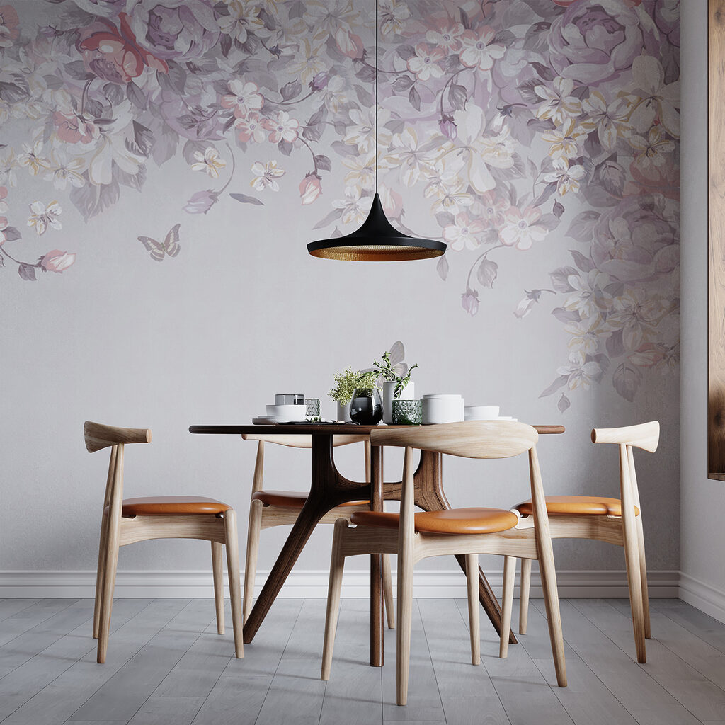 Floral pattern with butterflies Floral pattern with butterflies