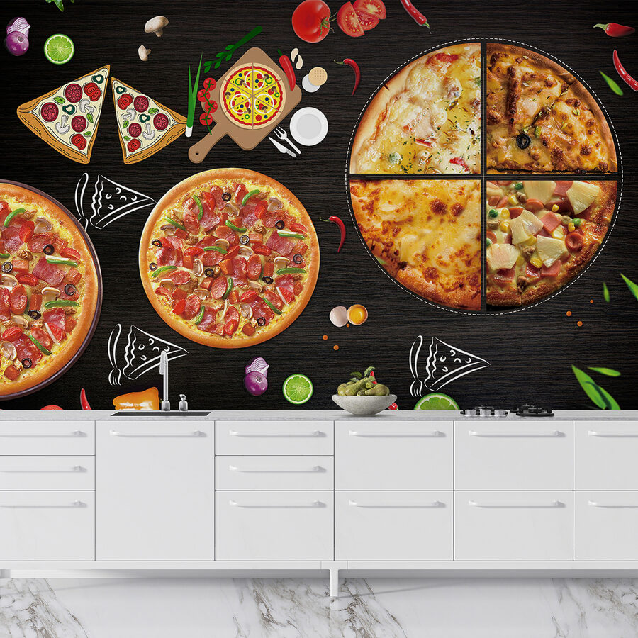 Een pizza op een tafel