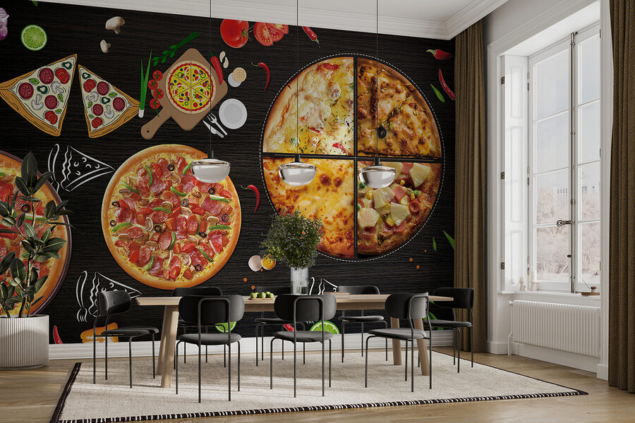 Een pizza op een tafel