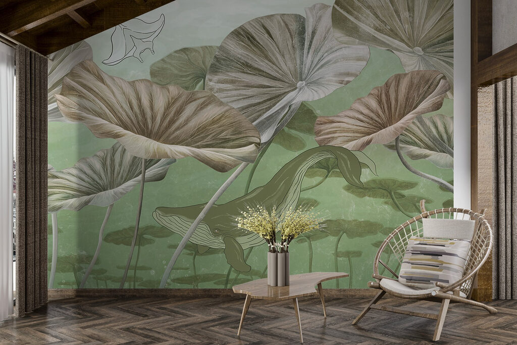 Whale swimming in water Whale swimming in water