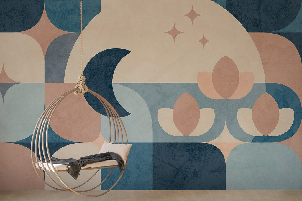 Blue and pink geometric design Blue and pink geometric design