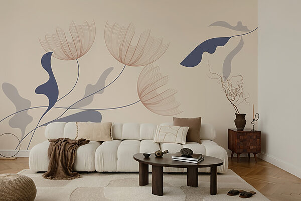 Delicate floral design in soft tones