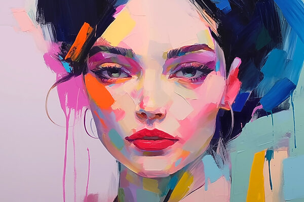 Schilderij van een vrouw Schilderij van een vrouw