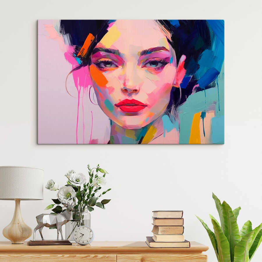 Schilderij van een vrouw