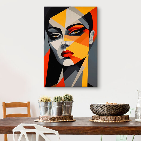 Schilderij van een vrouw’s gezicht Schilderij van een vrouw’s gezicht