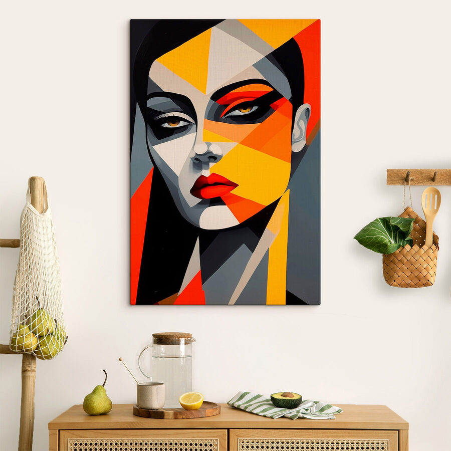 Schilderij van een vrouw’s gezicht