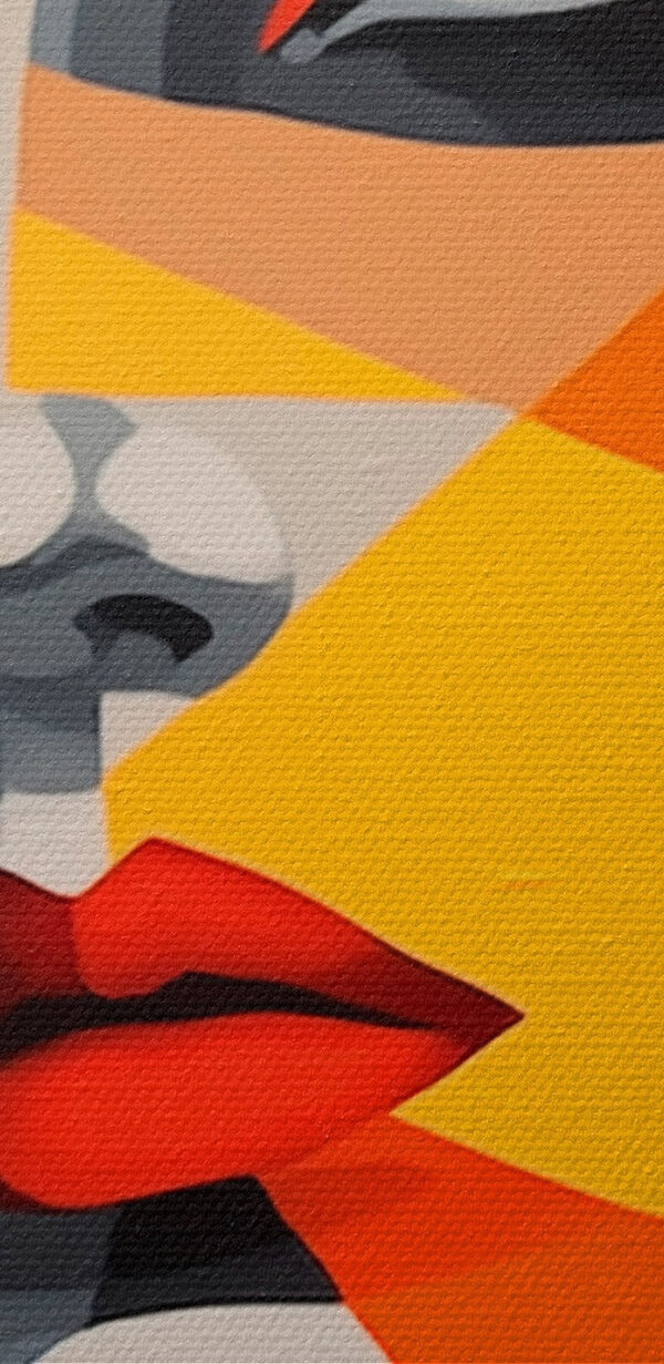 Schilderij van een vrouw’s gezicht Schilderij van een vrouw’s gezicht