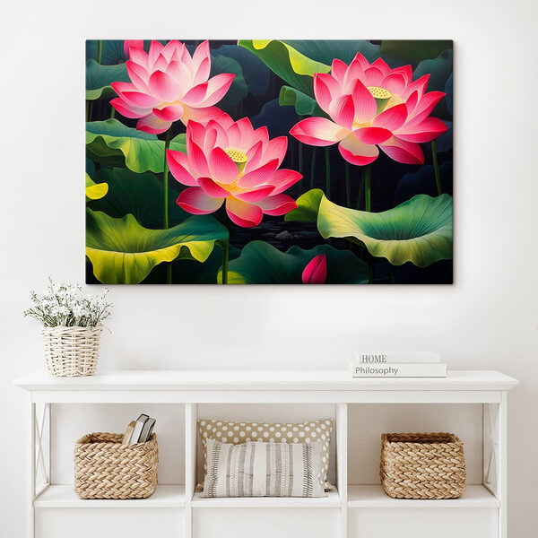 Groep roze bloemen met groene bladeren Groep roze bloemen met groene bladeren