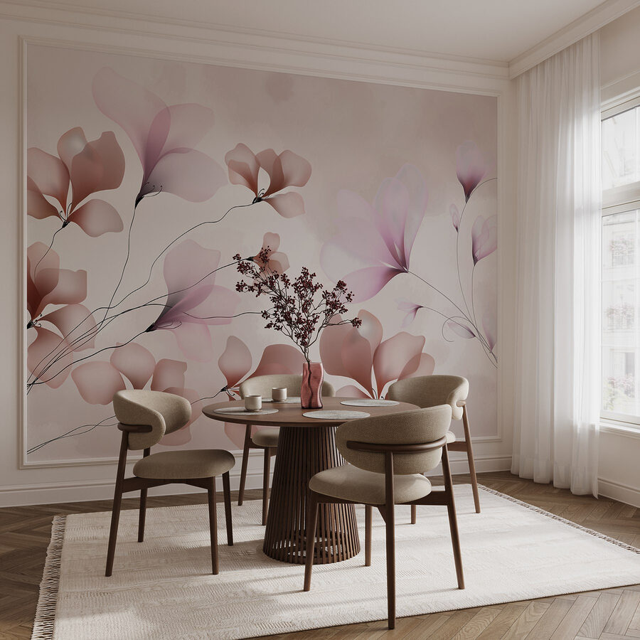 Delicate bloemen in zachte pasteltinten