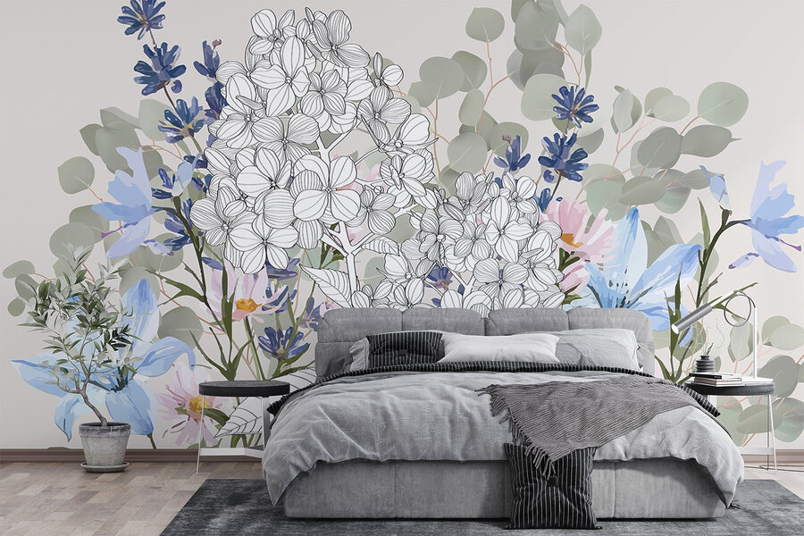Delicate bloemen in zachte tinten