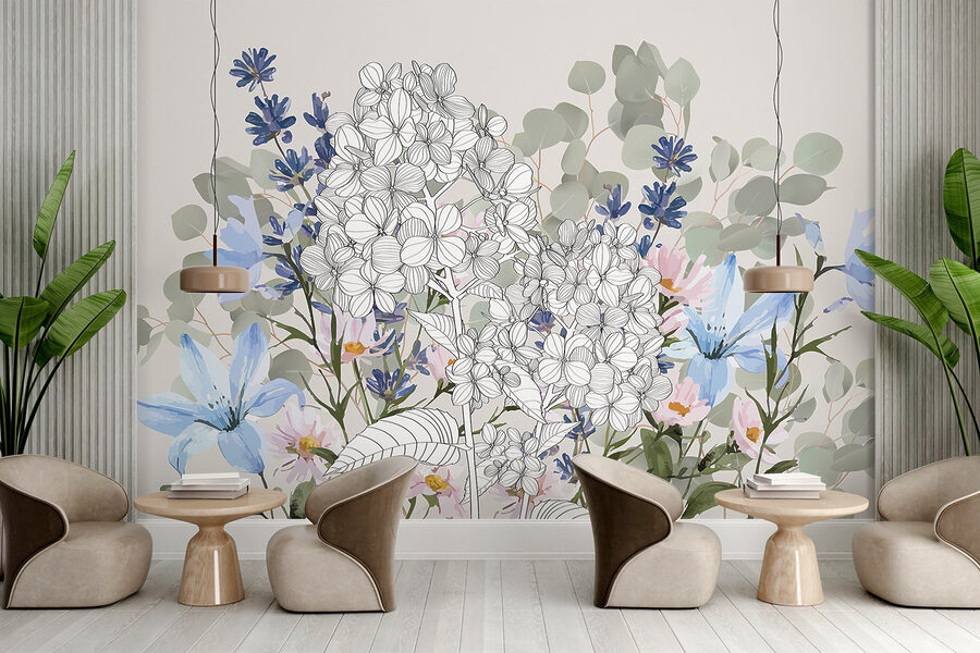 Delicate bloemen in zachte tinten