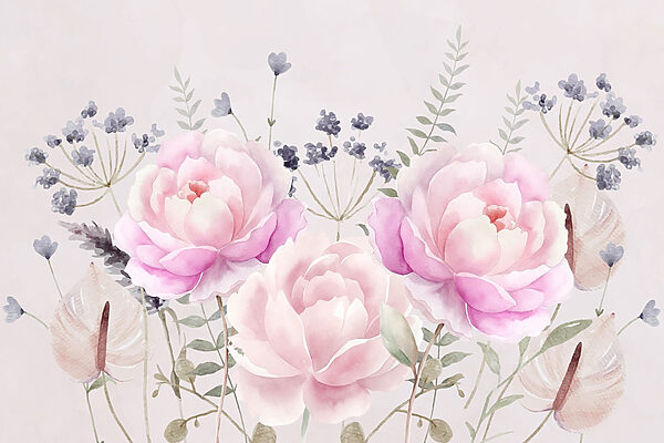 Aquarel van bloemen Aquarel van bloemen
