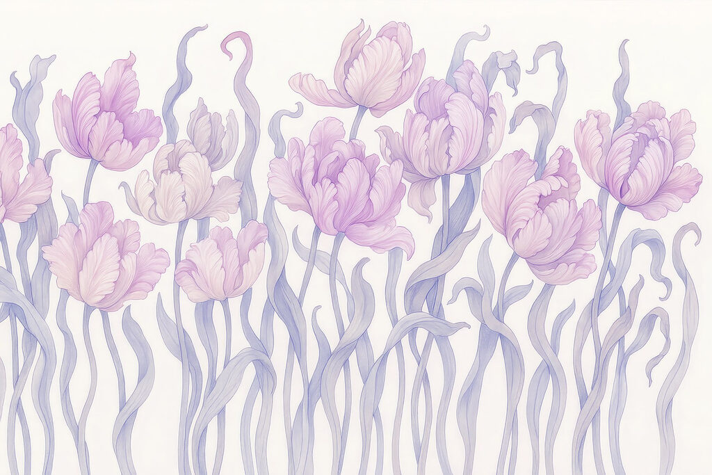 Groep paarse bloemen Groep paarse bloemen