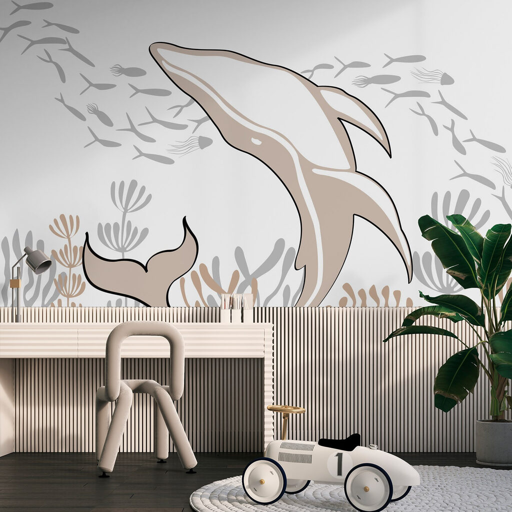 Dolphin swimming in the ocean Dolphin swimming in the ocean