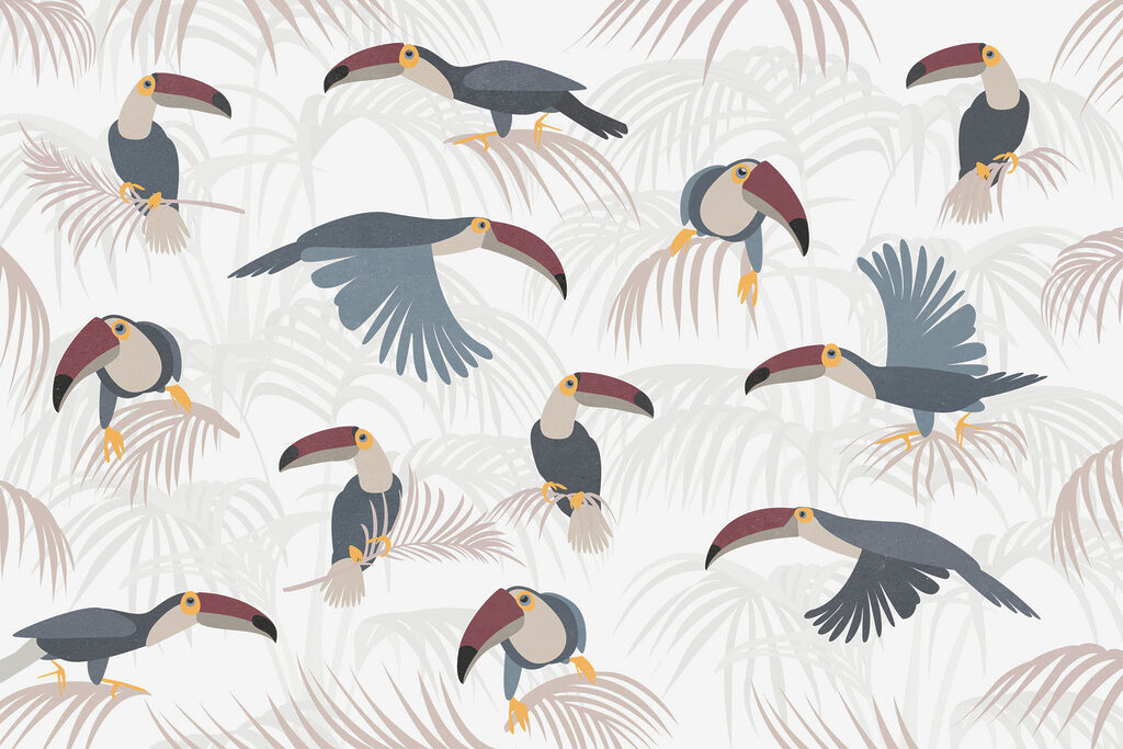 Patroon van vogels en planten Patroon van vogels en planten