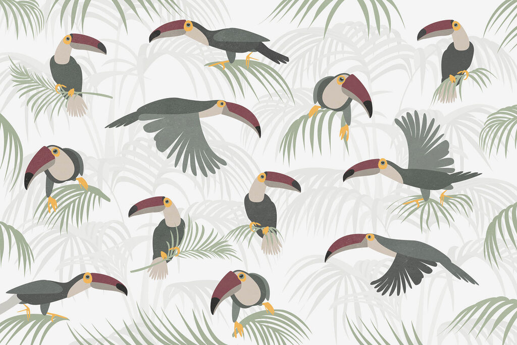Patroon van vogels en planten Patroon van vogels en planten