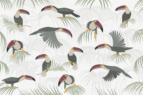 Patroon van vogels en planten Patroon van vogels en planten