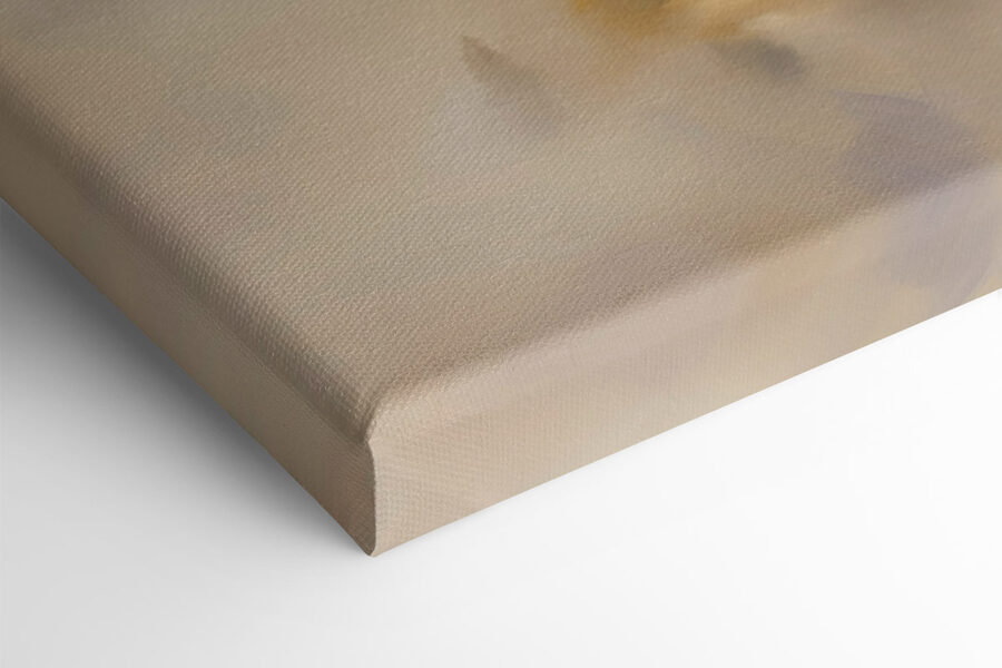 Schilderij van een dorp op een heuvel Schilderij van een dorp op een heuvel