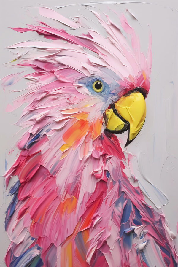 Schilderij van een vogel Schilderij van een vogel