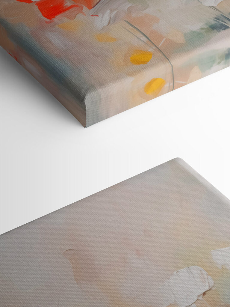 Painting of flowers on a wall Painting of flowers on a wall