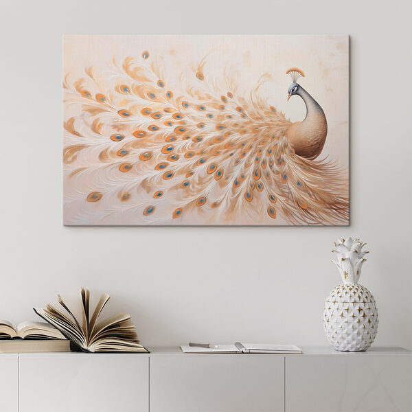 Schilderij van een pauw Schilderij van een pauw