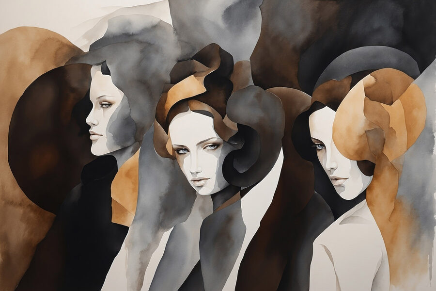 Groep vrouwen met verschillende kleuren