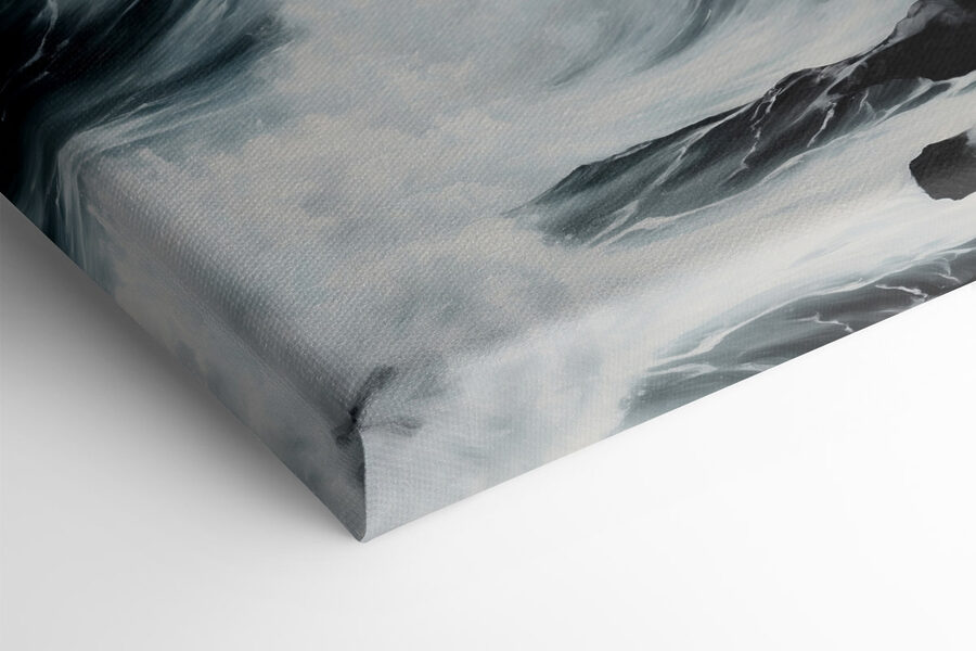 Schilderij van een schip in de oceaan