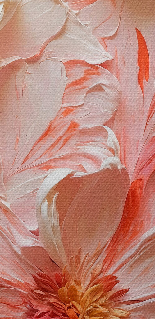 Delicate petals in soft pastel hues