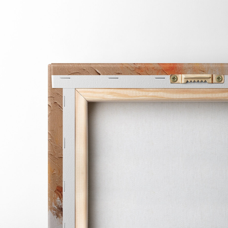 Gestructureerd canvas met warme tinten.