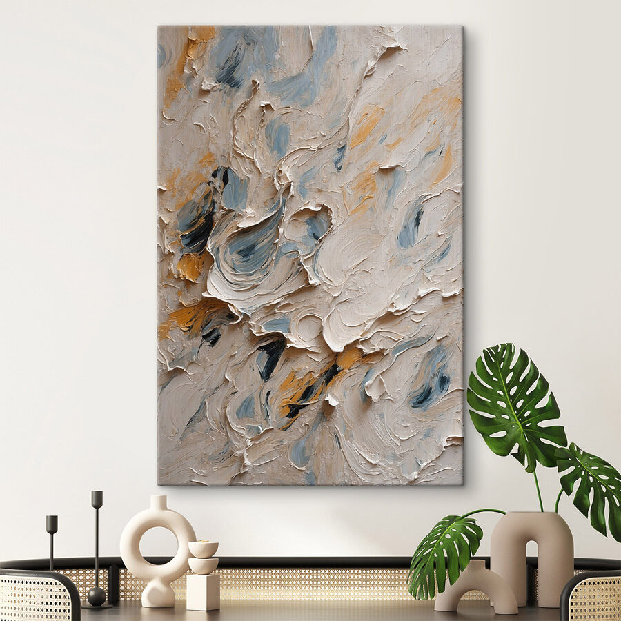 Abstracte wervelingen van kleur en textuur