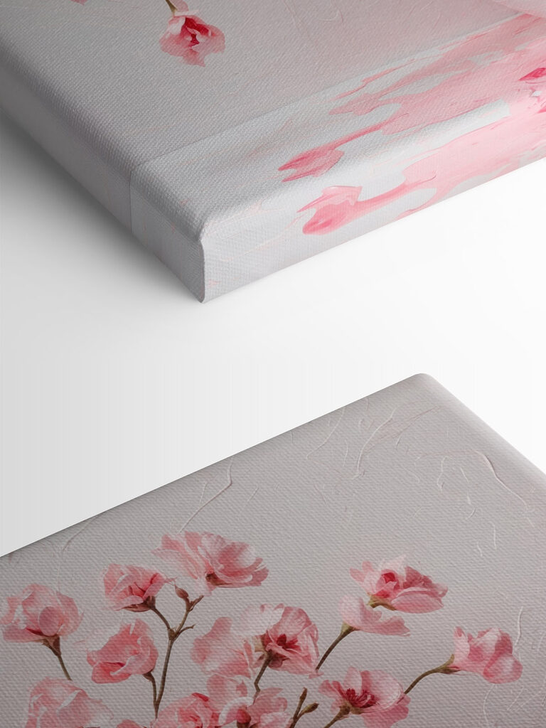 Vase with pink flowers