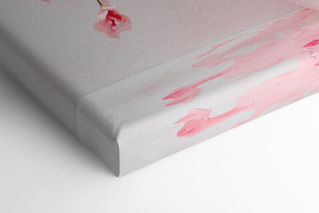 Vase with pink flowers