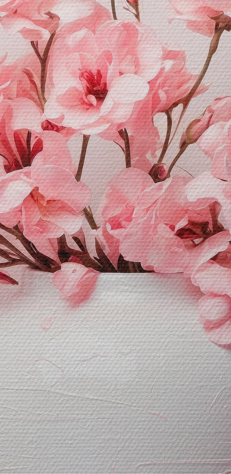 Vaas met roze bloemen