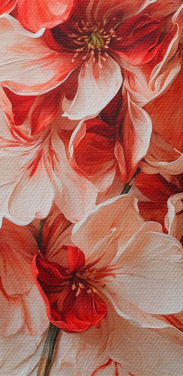 Schilderij van bloemen op een wit oppervlak Schilderij van bloemen op een wit oppervlak
