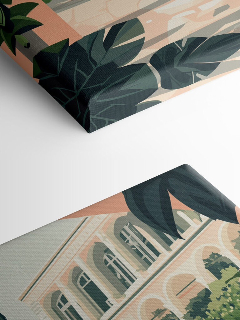 Building with a balcony and plants Building with a balcony and plants