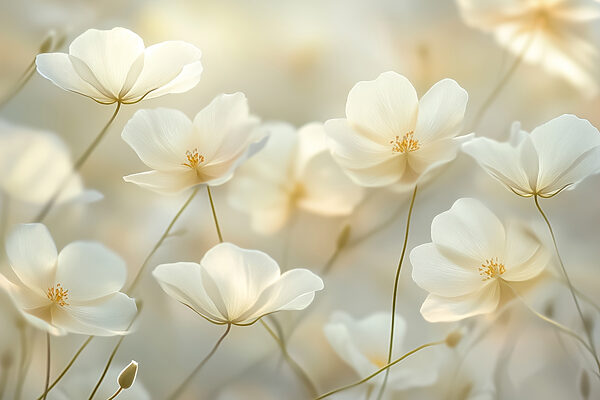 Groep witte bloemen Groep witte bloemen