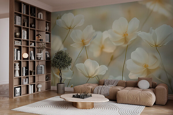 Groep witte bloemen Groep witte bloemen