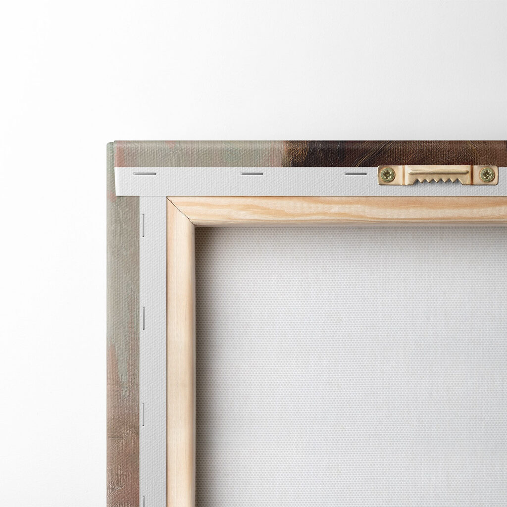 Painting of a man smelling flowers