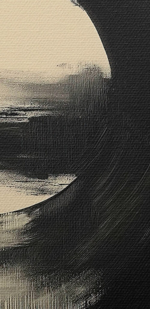 Black circle with white background