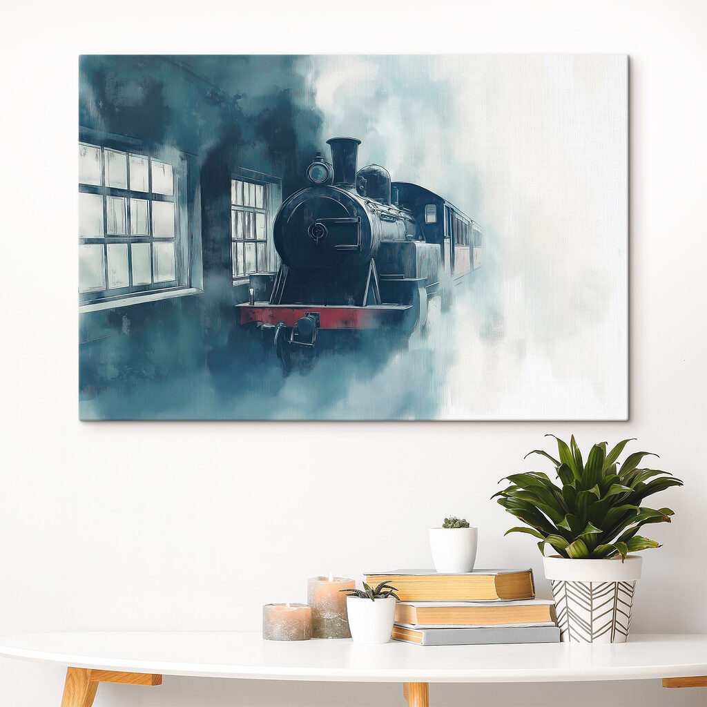 Train in a room Train in a room