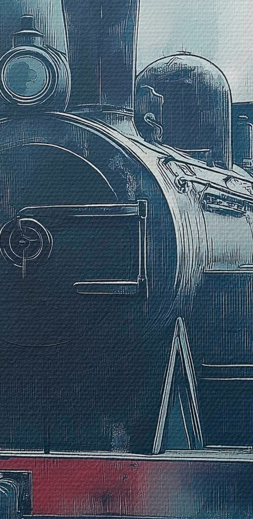 Train in a room Train in a room