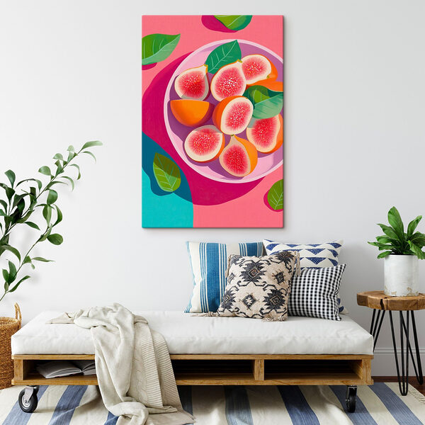 Fruitschaal met bladeren Fruitschaal met bladeren