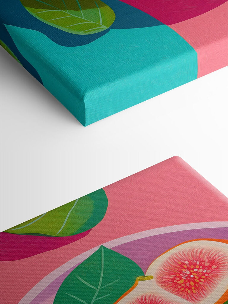 Bowl of fruit with leaves