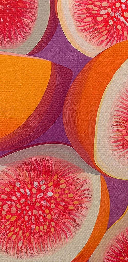 Bowl of fruit with leaves