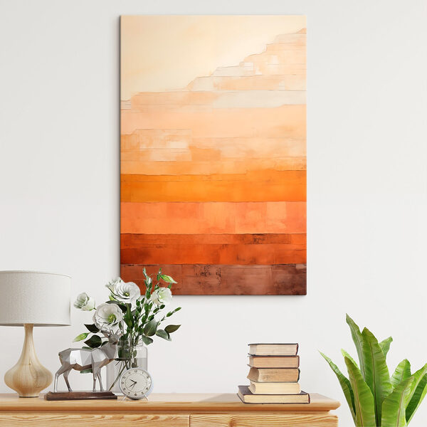 Muur met oranje en witte strepen Muur met oranje en witte strepen