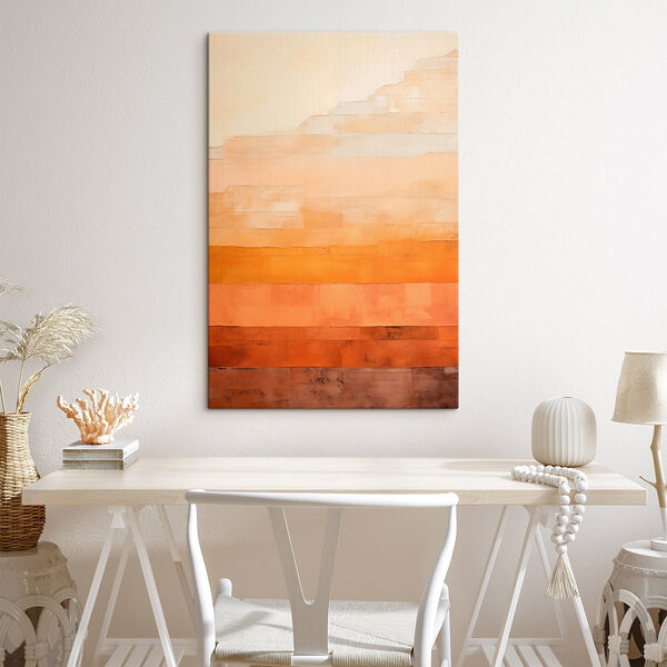 Muur met oranje en witte strepen Muur met oranje en witte strepen
