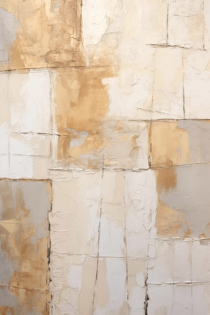 Wall with white and brown paint